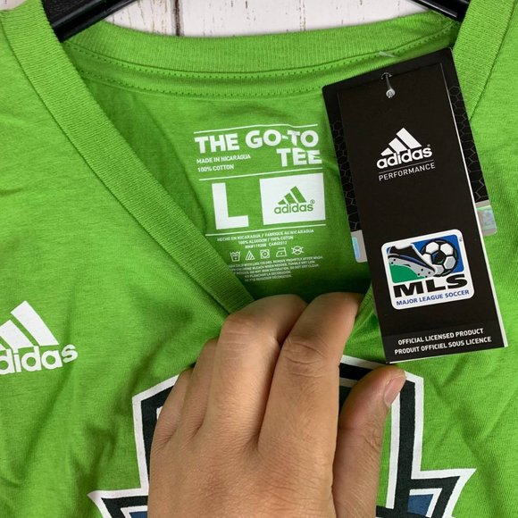 Seattle Sounders FC MLS Adidas Go-To Tee Large Tshirt New Men - Picture 4 of 5